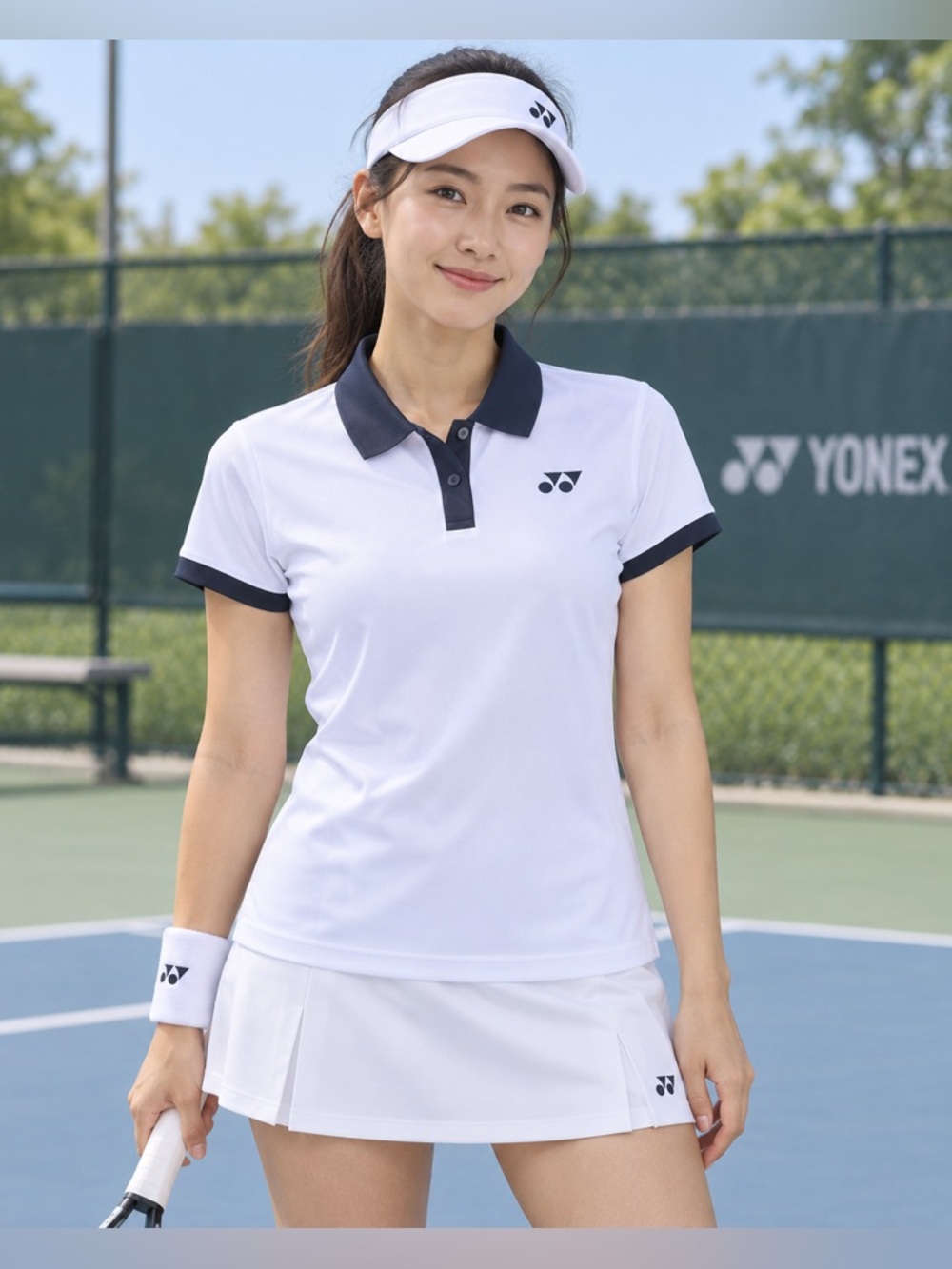 Yonex Women's polo tourname‎ Shirt white tenni badminton golf M(US) =XL(KR)